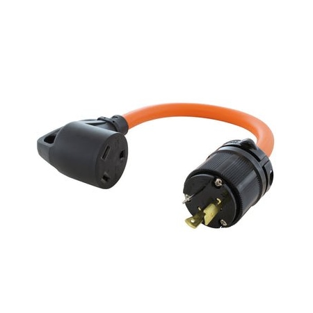 Ac Works 1.5FT L5-20P 20A Locking Plug to 30A RV Generator Adapter RVL520TT-018